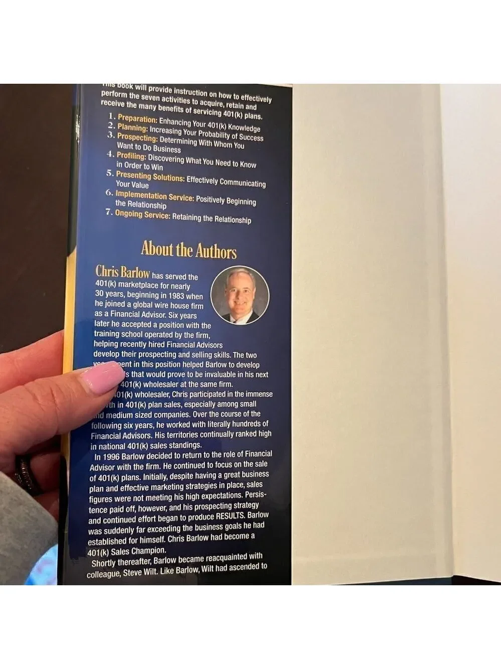 401(k) Sales Champion By Christopher Barlow & Steven D. Wilt. Third Ed. Hardback